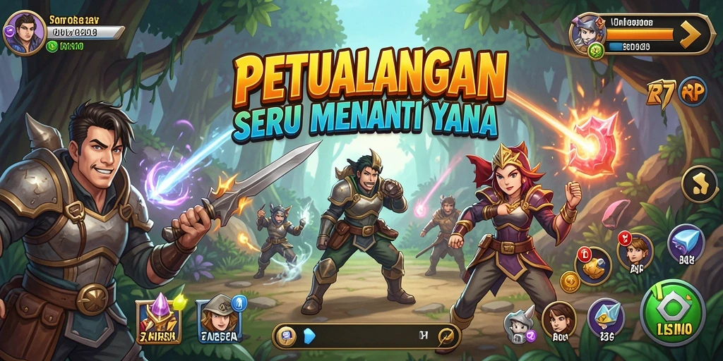Tampilan gameplay menarik dengan misi petualangan yang menantang.