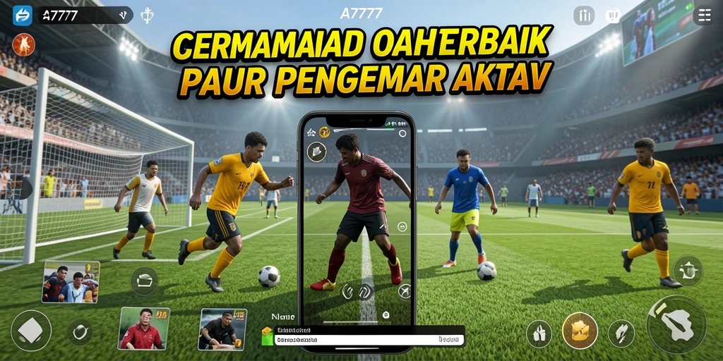 Tangkapan layar A7777 menampilkan gameplay yang mendebarkan dalam pertandingan olahraga.