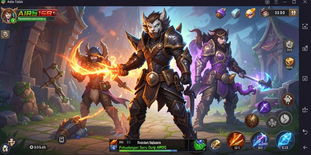 Tampilan gameplay AIR168 yang seru dan mendebarkan dalam dunia ARPG.