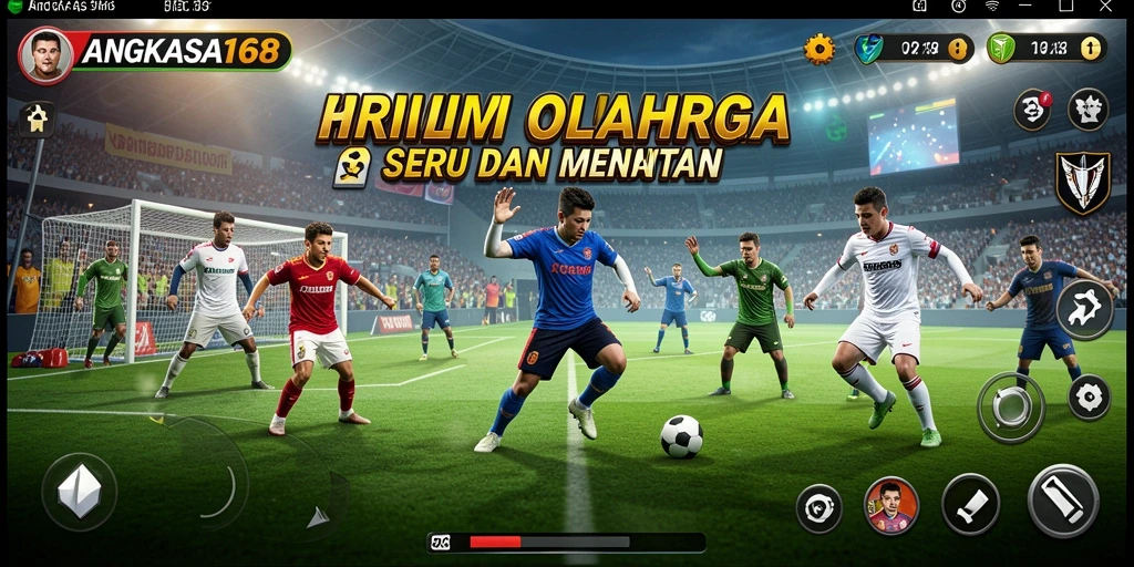 Tampilan gameplay sepak bola yang mengasyikkan di ANGKASA168.