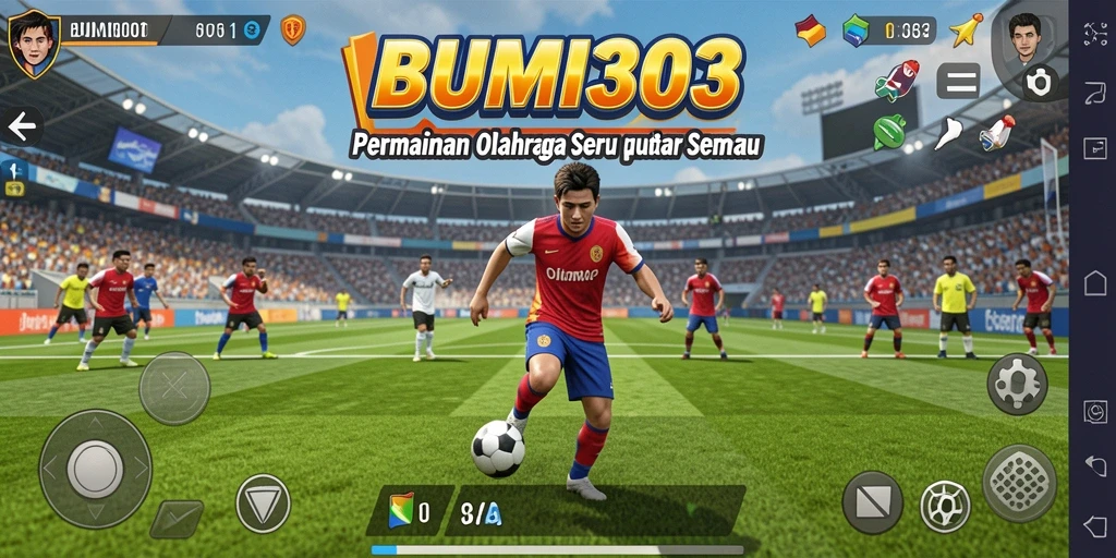 Tampilan menarik dari gameplay olahraga BUMI303 dengan aksi mendebarkan.