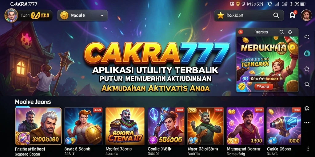 Tampilan utama CAKRA777 dengan antarmuka yang sederhana dan fungsional.
