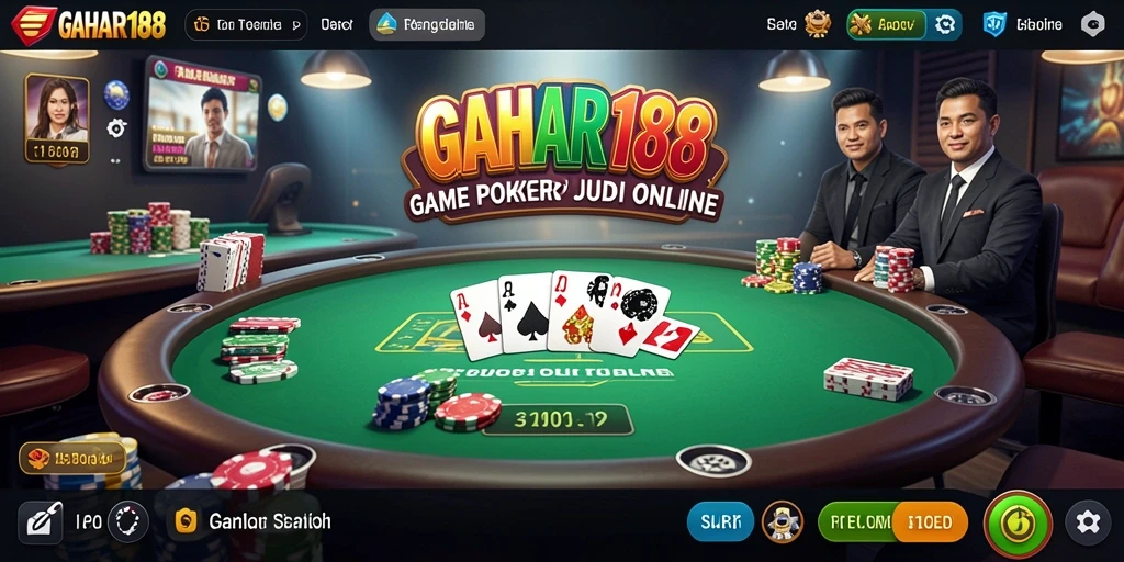 Tampilan grafis memukau dari gameplay poker di GAHAR188.