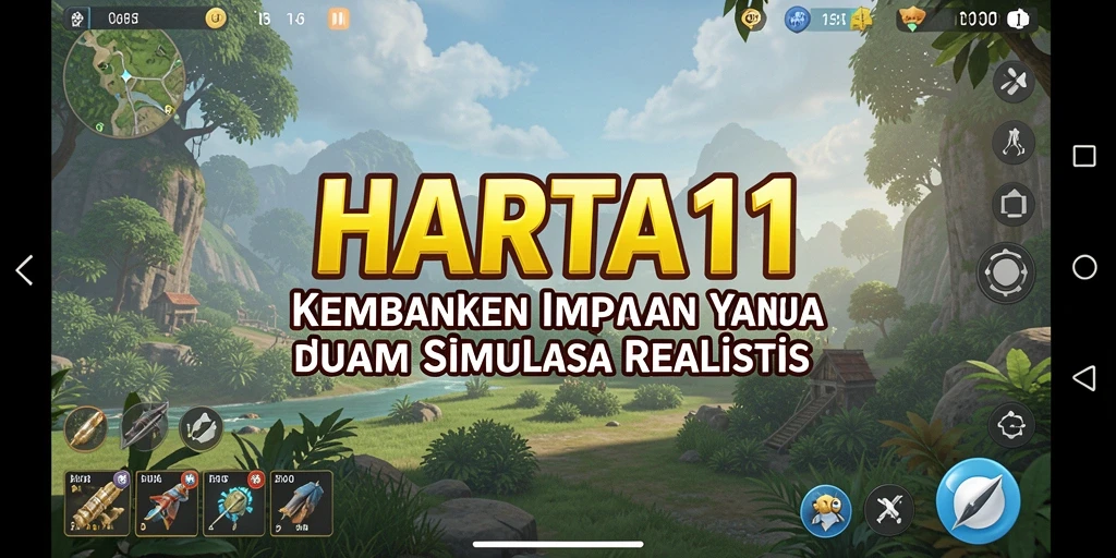 Tangkapan layar gameplay HARTA11 menampilkan kreativitas dan simulasi mendalam.