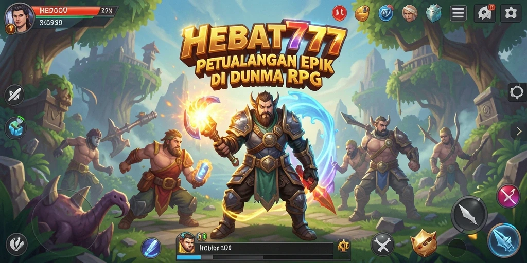 Tampilan gameplay RPG yang epik di HEBAT777.
