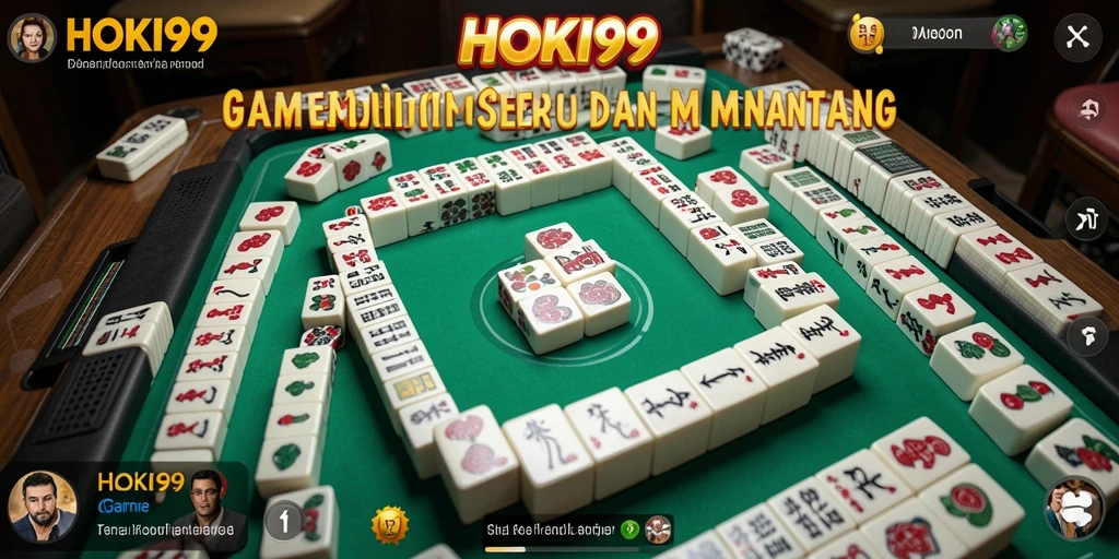 Tampilan gameplay HOKI99 dengan ubin Mahjong yang menarik.