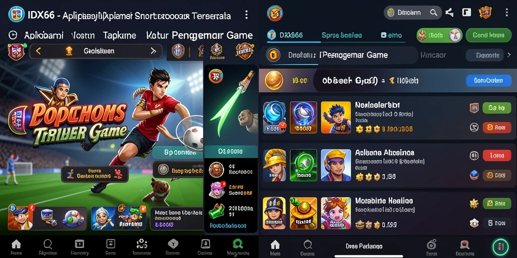 Screenshot utama IDX66 menampilkan fitur taruhan yang menarik.