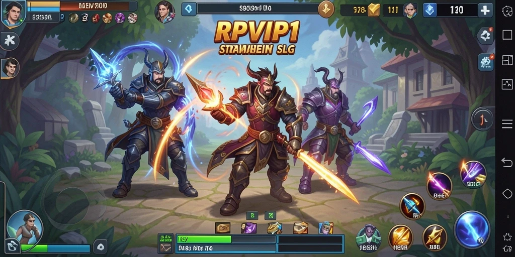 Screenshot gameplay utama RPVIP1 menampilkan interaksi strategis antar pemain.