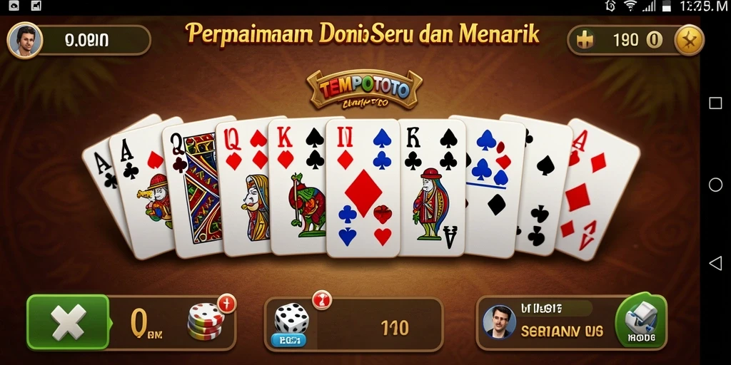 Tampilan gameplay domino dalam TEMPOTOTO yang seru dan interaktif.