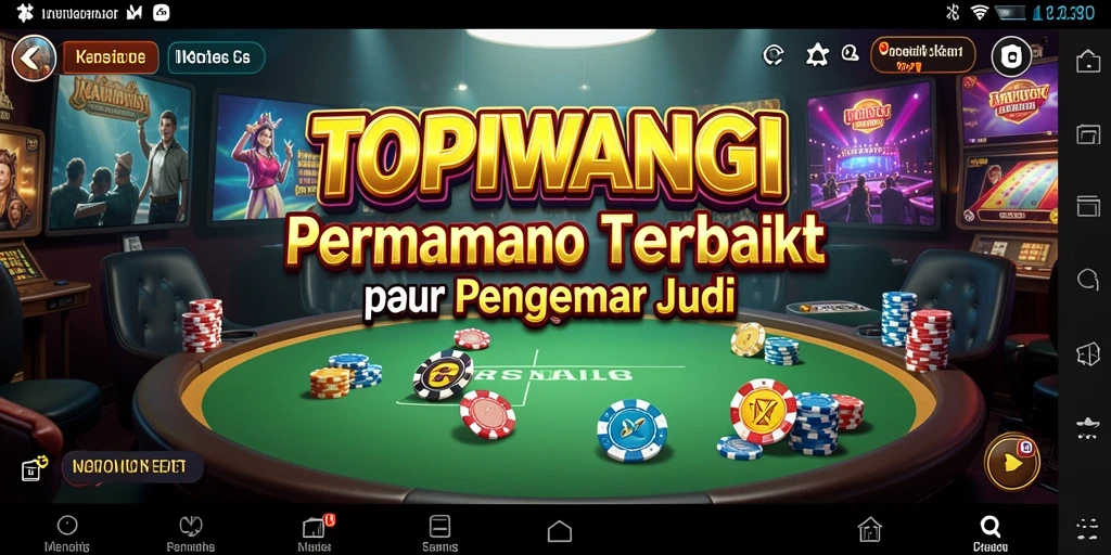 Screenshot gameplay <strong>TOPIWANGI</strong> menampilkan suasana Kasino yang mendebarkan.