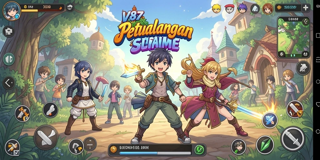 Tampilan menarik dari gameplay V87 yang memikat para penggemar Anime.